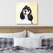 Cocker Spaniel (Parti) Schilderen - Oorspronkelijk Canvas Afdruk (Insitu (Slaapkamer))