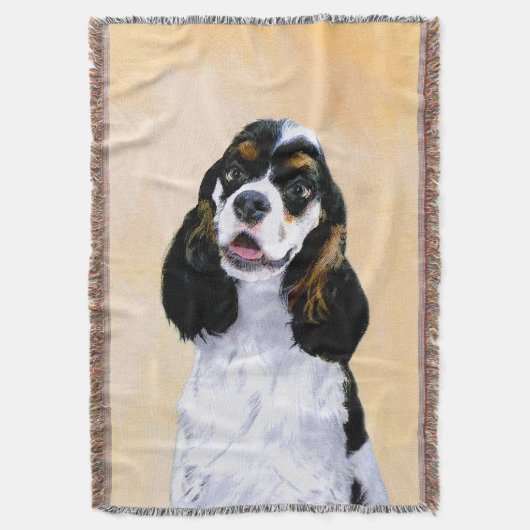 Cocker Spaniel (Parti) Schilderen - Oorspronkelijk Deken (Voorkant Verticaal)