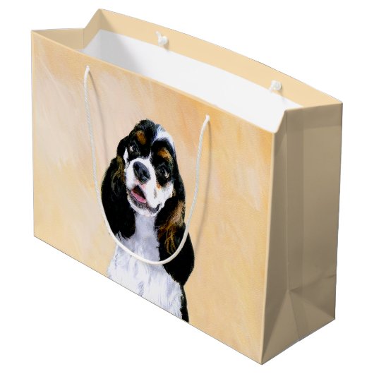 Cocker Spaniel (Parti) Schilderen - Oorspronkelijk Groot Cadeauzakje (Achterkant Gekanteld)