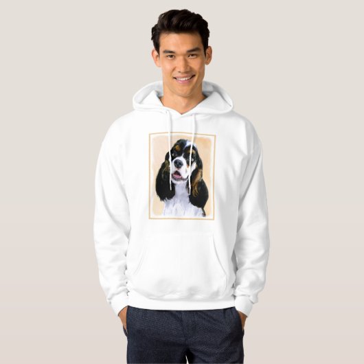Cocker Spaniel (Parti) Schilderen - Oorspronkelijk Hoodie (Voorkant volledig)