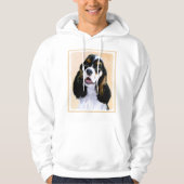 Cocker Spaniel (Parti) Schilderen - Oorspronkelijk Hoodie (Voorkant)