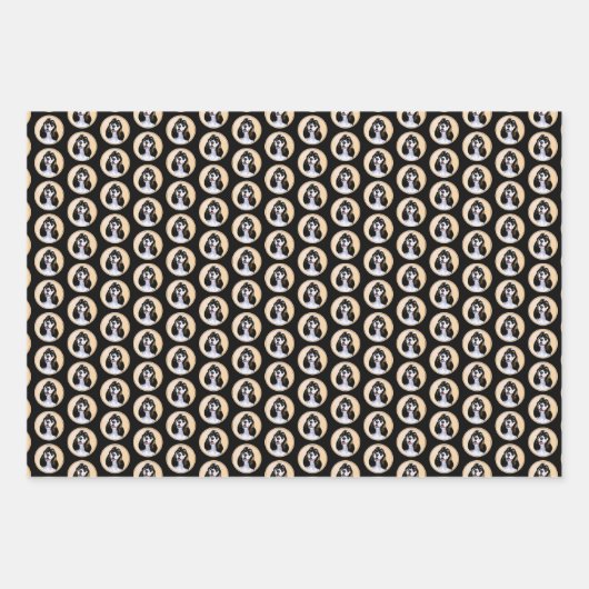 Cocker Spaniel (Parti) Schilderen - Oorspronkelijk Inpakpapier Vel (Voorkant 3)