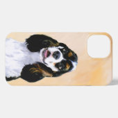 Cocker Spaniel (Parti) Schilderen - Oorspronkelijk iPhone Hoesje (Achterkant horizontaal)