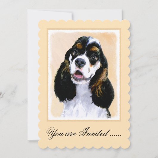 Cocker Spaniel (Parti) Schilderen - Oorspronkelijk Kaart (Voorkant)