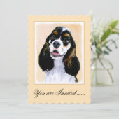 Cocker Spaniel (Parti) Schilderen - Oorspronkelijk Kaart (Staand voorkant)