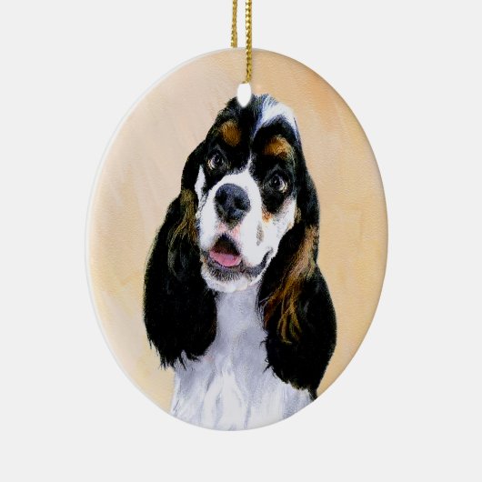 Cocker Spaniel (Parti) Schilderen - Oorspronkelijk Keramisch Ornament (Rechts)