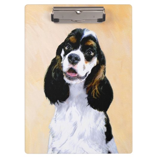Cocker Spaniel (Parti) Schilderen - Oorspronkelijk Klembord (Voorkant)