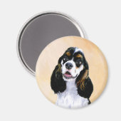 Cocker Spaniel (Parti) Schilderen - Oorspronkelijk Magneet (Voorkant / Achterkant)