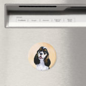 Cocker Spaniel (Parti) Schilderen - Oorspronkelijk Magneet (Insitu (Vaatwasser))