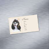 Cocker Spaniel (Parti) Schilderen - Oorspronkelijk Magnetisch Visitekaartje (Voorbeeld)