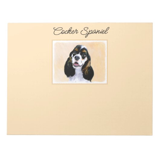 Cocker Spaniel (Parti) Schilderen - Oorspronkelijk Notitieblok (Voorkant)