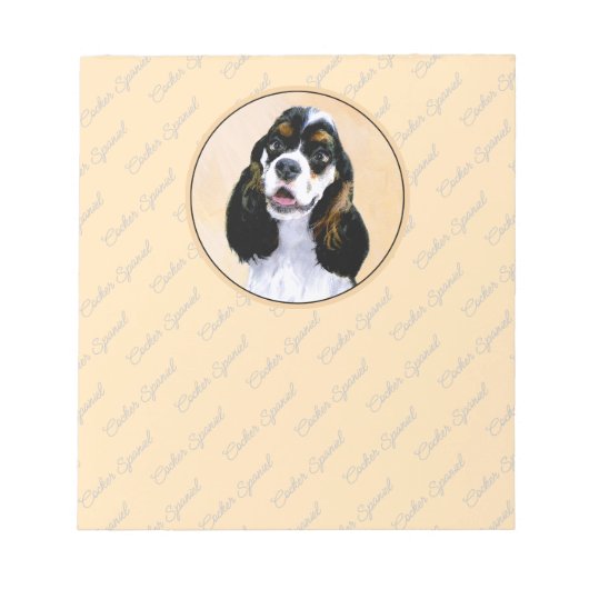 Cocker Spaniel (Parti) Schilderen - Oorspronkelijk Notitieblok (Voorkant)