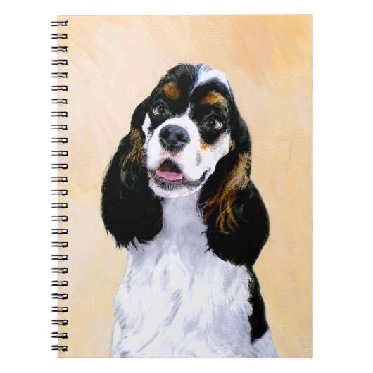 Cocker Spaniel (Parti) Schilderen - Oorspronkelijk Notitieboek (Voorkant)