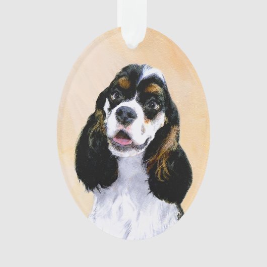 Cocker Spaniel (Parti) Schilderen - Oorspronkelijk Ornament (voorkant)