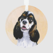 Cocker Spaniel (Parti) Schilderen - Oorspronkelijk Ornament (achterkant)