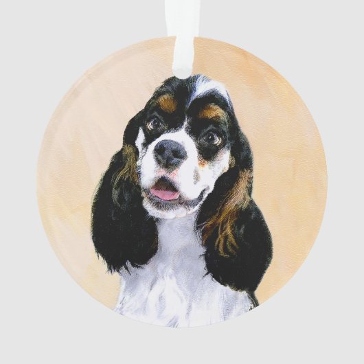Cocker Spaniel (Parti) Schilderen - Oorspronkelijk Ornament (achterkant)