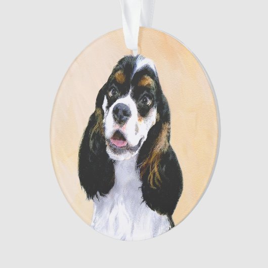 Cocker Spaniel (Parti) Schilderen - Oorspronkelijk Ornament (voorkant)