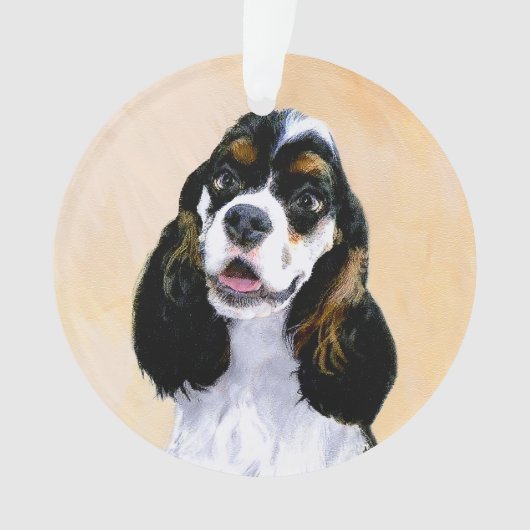 Cocker Spaniel (Parti) Schilderen - Oorspronkelijk Ornament (voorkant)