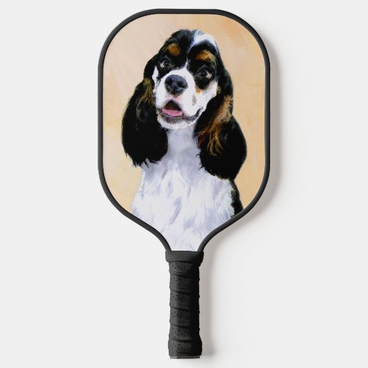 Cocker Spaniel (Parti) Schilderen - Oorspronkelijk Pickleball Paddle (Voorkant)