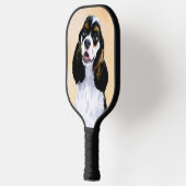 Cocker Spaniel (Parti) Schilderen - Oorspronkelijk Pickleball Paddle (Links)