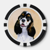 Cocker Spaniel (Parti) Schilderen - Oorspronkelijk Poker Chips (Voorkant)