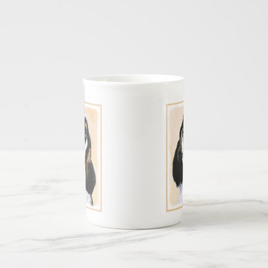 Cocker Spaniel (Parti) Schilderen - Oorspronkelijk Porselein Kop (Voorkant)