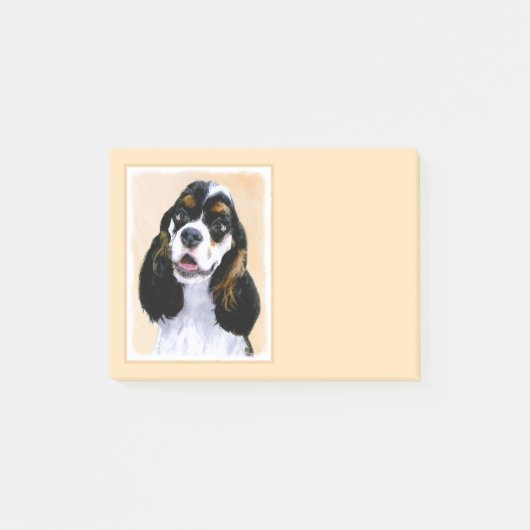 Cocker Spaniel (Parti) Schilderen - Oorspronkelijk Post-it® Notes (Voorkant)