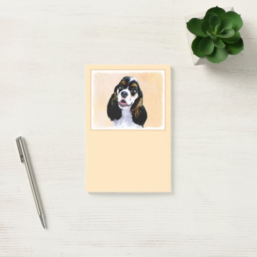 Cocker Spaniel (Parti) Schilderen - Oorspronkelijk Post-it® Notes (Kantoor)
