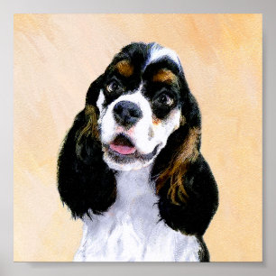 Cocker Spaniel (Parti) Schilderen - Oorspronkelijk Poster