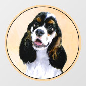 Cocker Spaniel (Parti) Schilderen - Oorspronkelijk Raamsticker (Vel)