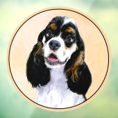 Cocker Spaniel (Parti) Schilderen - Oorspronkelijk Raamsticker (Vel 3)