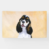 Cocker Spaniel (Parti) Schilderen - Oorspronkelijk Spandoek (Horizontaal)