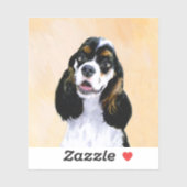 Cocker Spaniel (Parti) Schilderen - Oorspronkelijk Sticker (Vel)