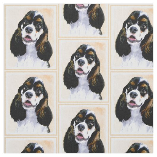 Cocker Spaniel (Parti) Schilderen - Oorspronkelijk Stof (Swatch)