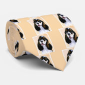 Cocker Spaniel (Parti) Schilderen - Oorspronkelijk Stropdas (Opgerold)