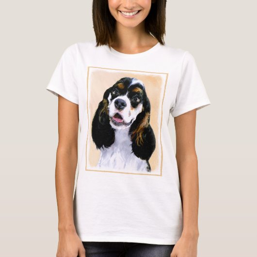 Cocker Spaniel (Parti) Schilderen - Oorspronkelijk T-shirt (Voorkant)