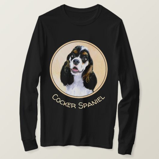 Cocker Spaniel (Parti) Schilderen - Oorspronkelijk T-shirt (Design voorkant)
