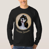 Cocker Spaniel (Parti) Schilderen - Oorspronkelijk T-shirt (Voorkant)