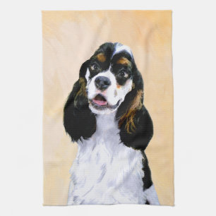 Cocker Spaniel (Parti) Schilderen - Oorspronkelijk Theedoek