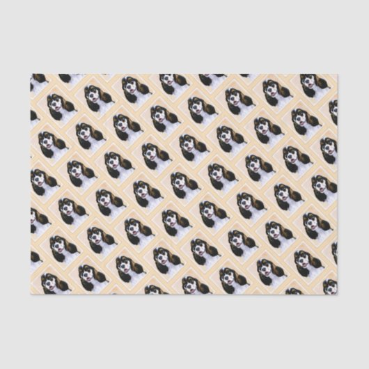 Cocker Spaniel (Parti) Schilderen - Oorspronkelijk Tissuepapier (Voorkant)