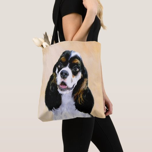 Cocker Spaniel (Parti) Schilderen - Oorspronkelijk Tote Bag (Dichtbij)
