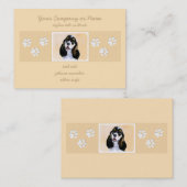 Cocker Spaniel (Parti) Schilderen - Oorspronkelijk Visitekaartje (Voorkant / Achterkant)