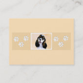 Cocker Spaniel (Parti) Schilderen - Oorspronkelijk Visitekaartje (Achterkant)