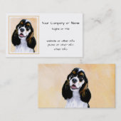 Cocker Spaniel (Parti) Schilderen - Oorspronkelijk Visitekaartje (Voorkant / Achterkant)