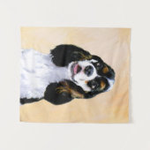 Cocker Spaniel (Parti) Schilderen - Oorspronkelijk Wandkleed (Voorkant (horizontaal))
