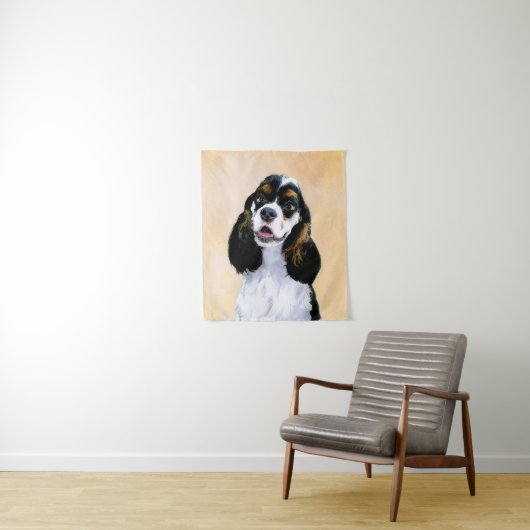 Cocker Spaniel (Parti) Schilderen - Oorspronkelijk Wandkleed (In situ)