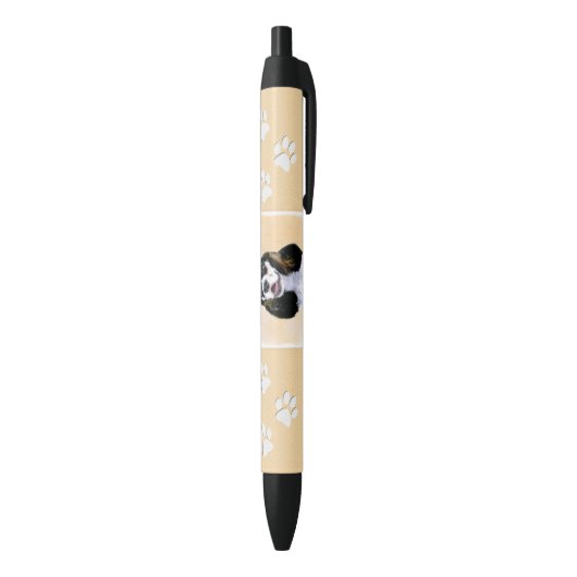 Cocker Spaniel (Parti) Schilderen - Oorspronkelijk Zwarte Inkt Pen (Achterkant (Verticaal))