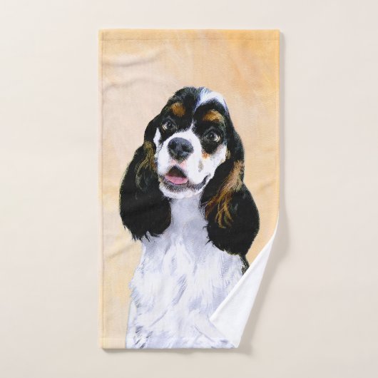 Cocker Spaniel (Parti) Schilderen - Originele Dog Bad Handdoek (Handdoek)
