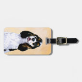 Cocker Spaniel (Parti) Schilderen - Originele Dog  Bagagelabel (Voorkant horizontaal)