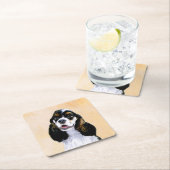 Cocker Spaniel (Parti) Schilderen - Originele Dog  Kartonnen Onderzetters (Insitu)